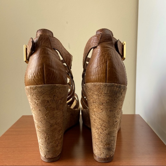 Tory Burch Annamarte Cowhide Strappy Wedge Sandal - Picture 6 of 10
